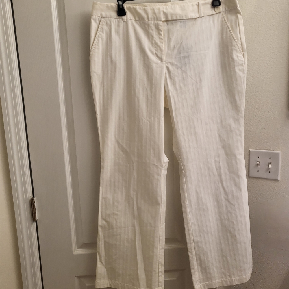 New York & Company Cream Wide Legs Pants Size 18 New With Tag